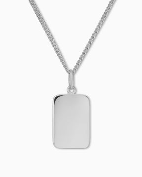 Engraving plates necklace pendant square-10