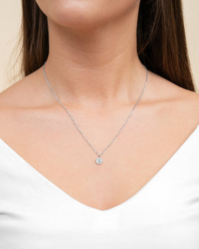 Engraving plates necklace pendant zirconia round