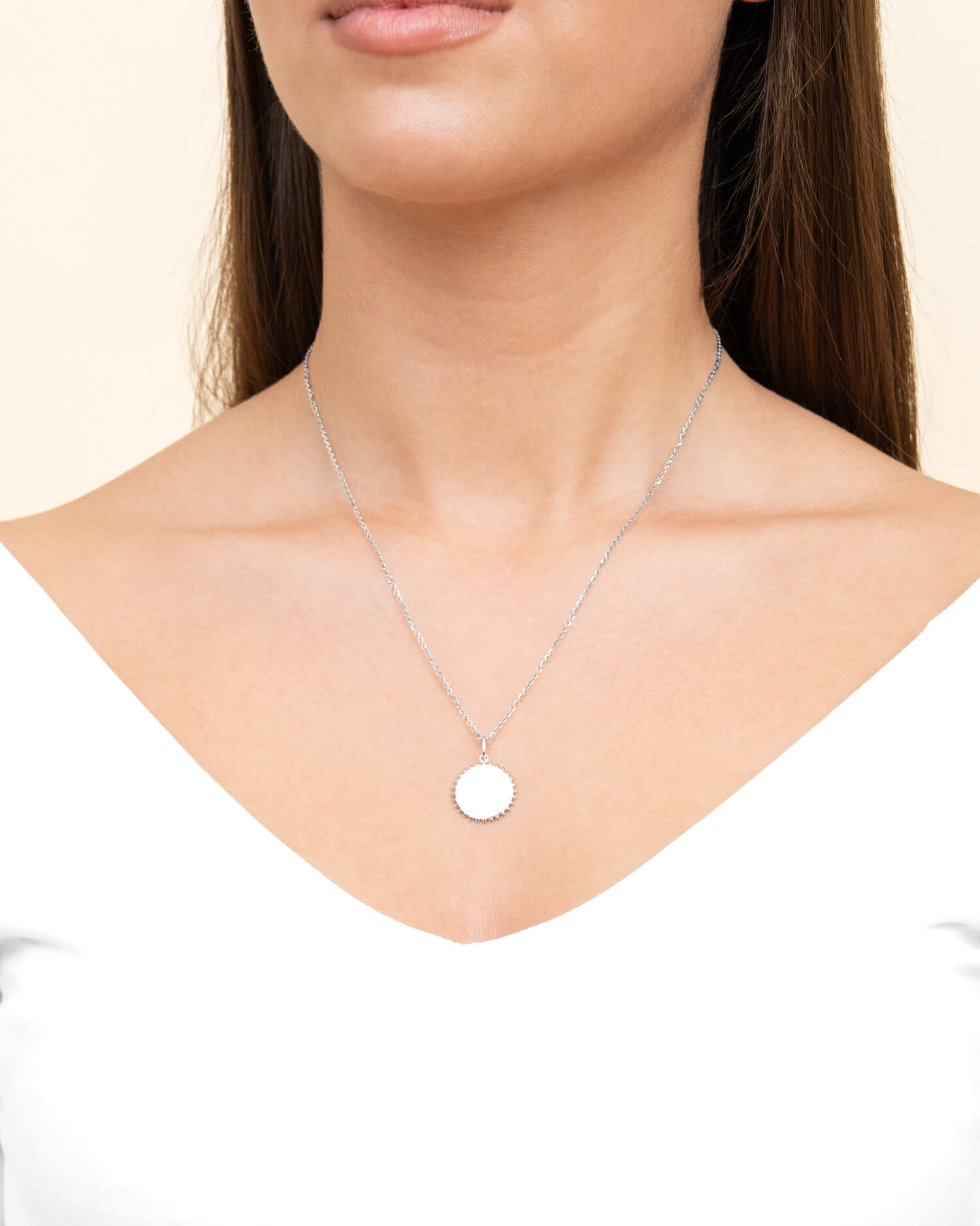 Sun necklace engraving plate pendant-2