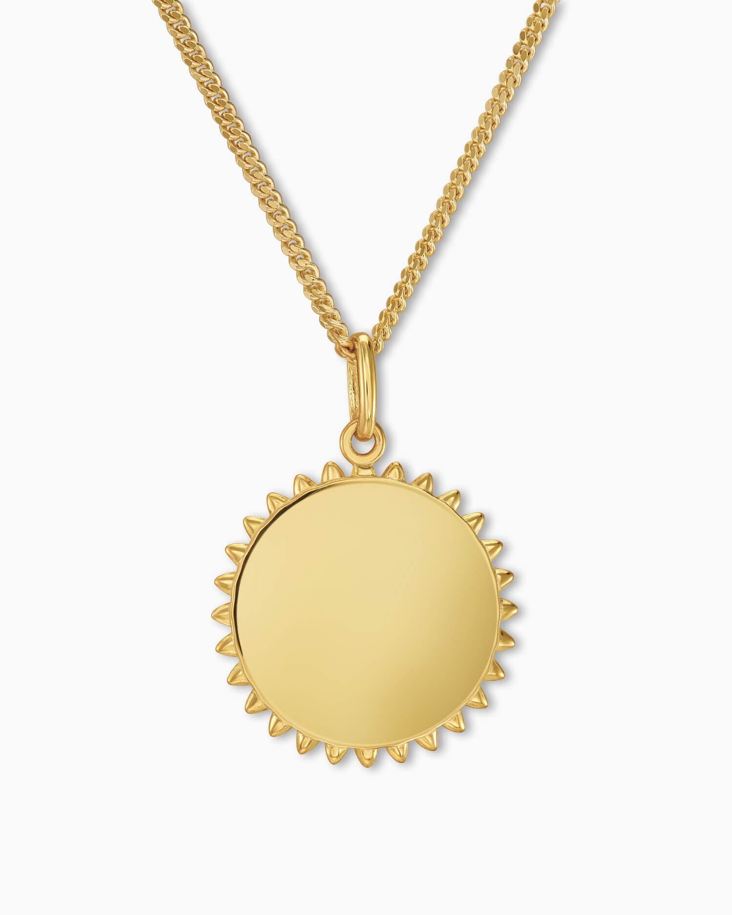 Sun necklace engraving plate pendant-2