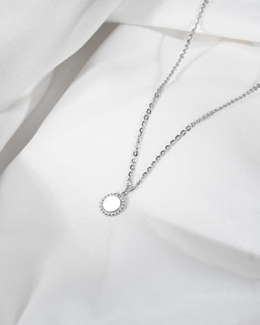 Engraving plates necklace pendant round 8mm-2