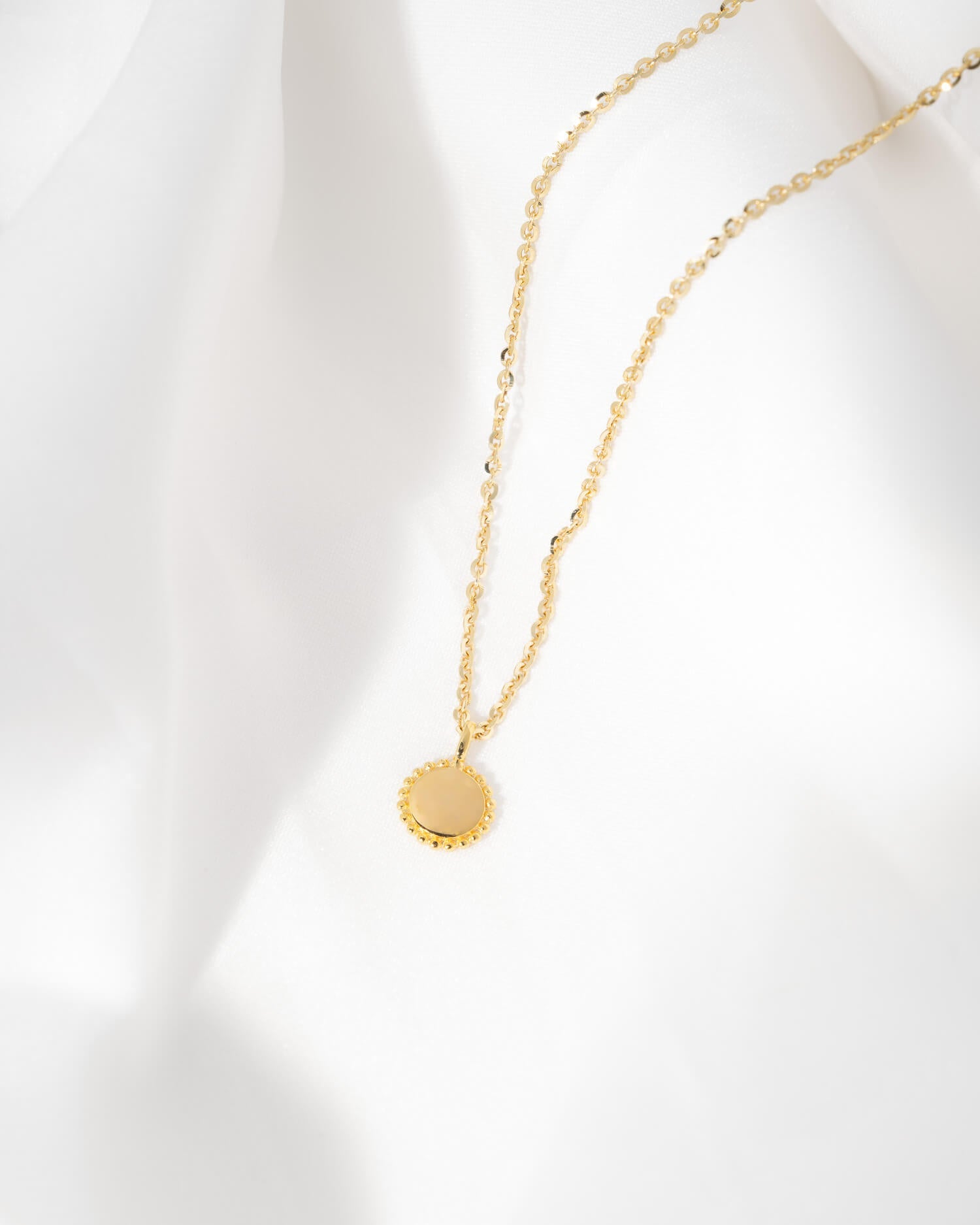 Engraving plates necklace pendant round 8mm-2