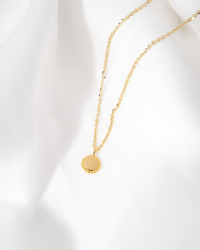 Engraving plates necklace pendant round 8mm