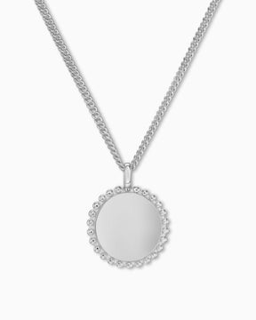 Engraving plates necklace pendant round 14mm-10