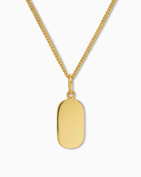 Engraving plates necklace pendant oval