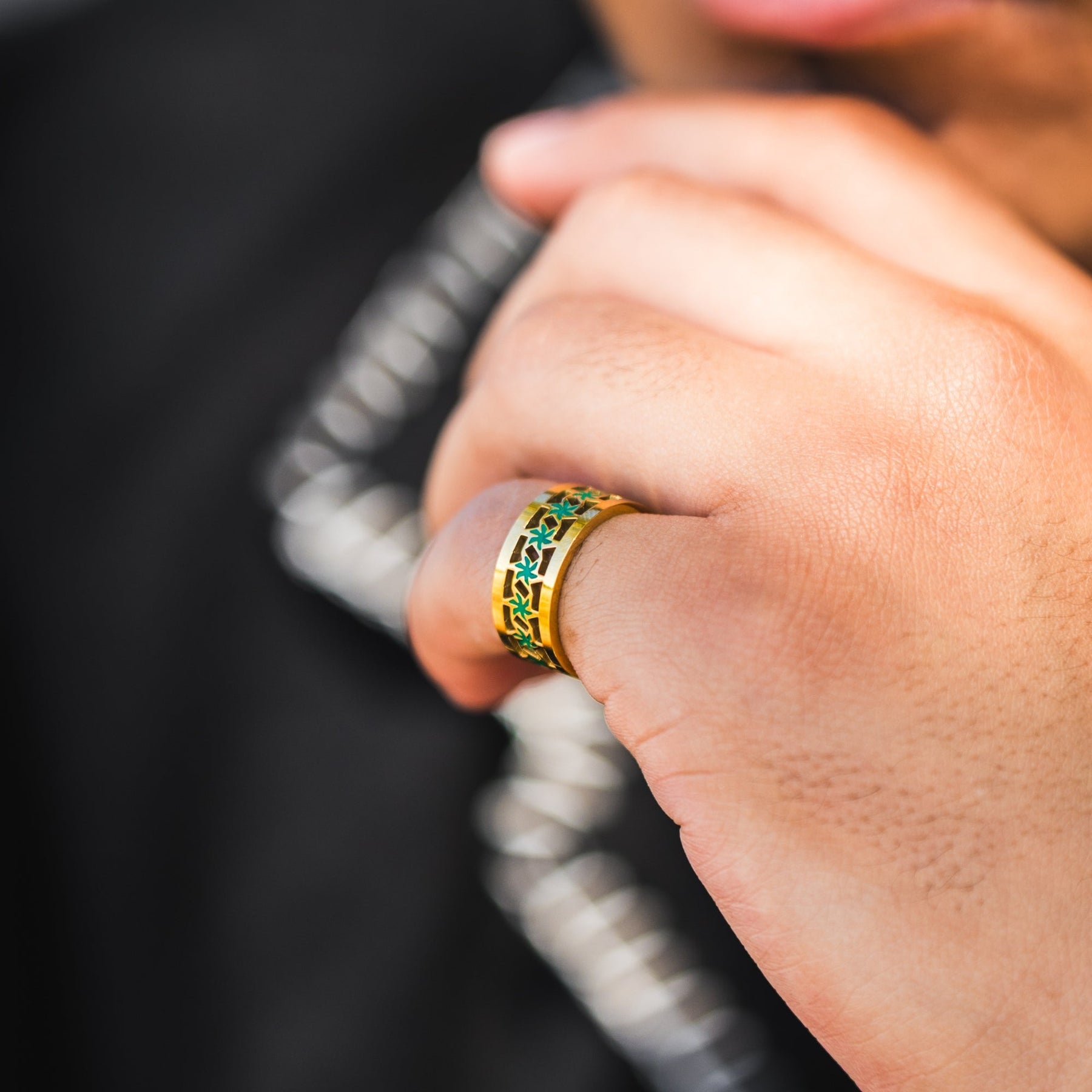 Origin Ring Green - Gold