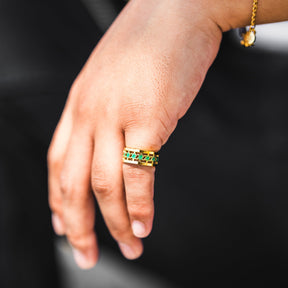 Origin Ring Green - Gold
