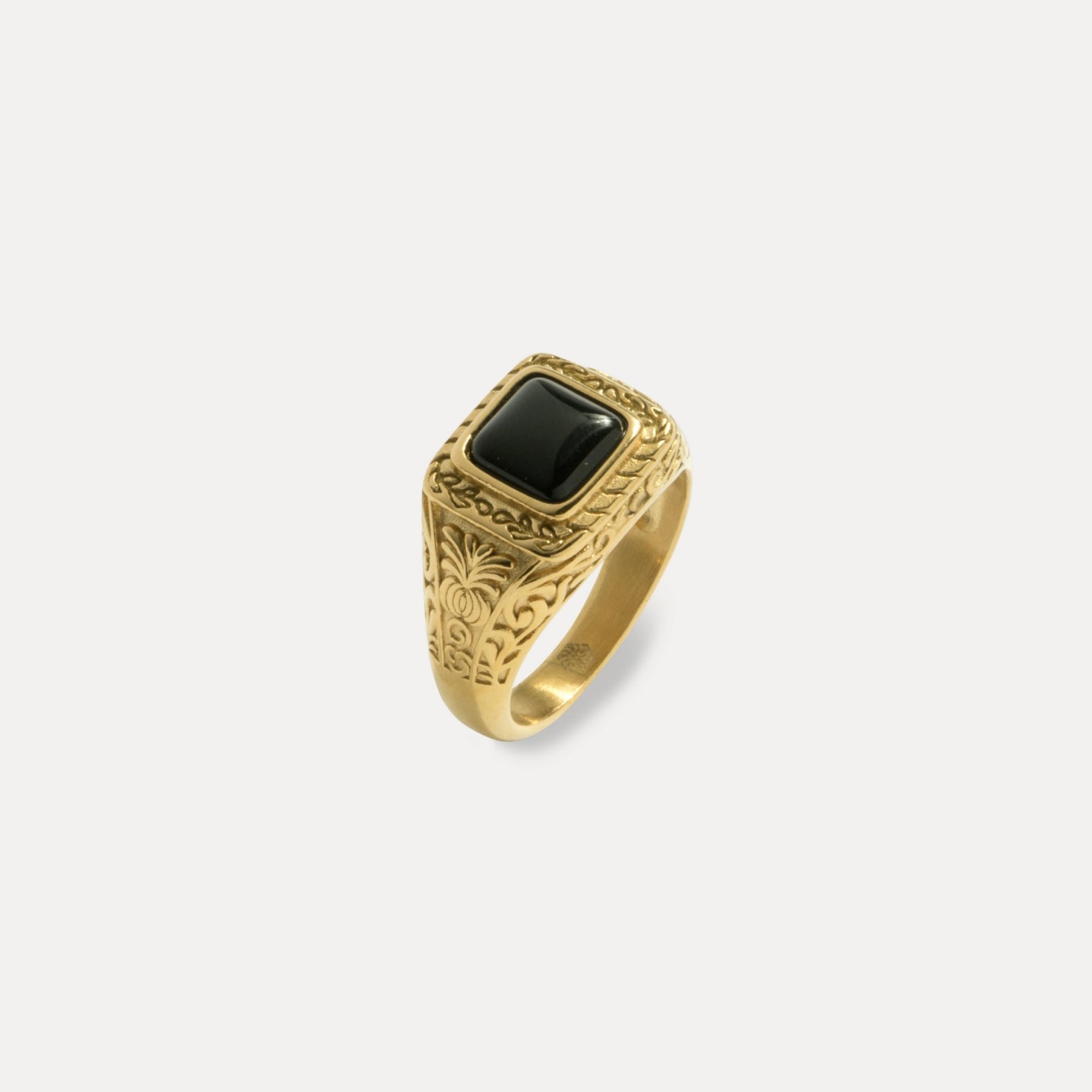 Ignis Black Ring - Gold
