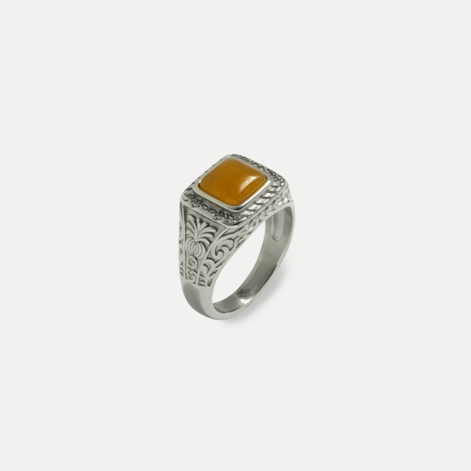 Ignis Orange Ring - Silver