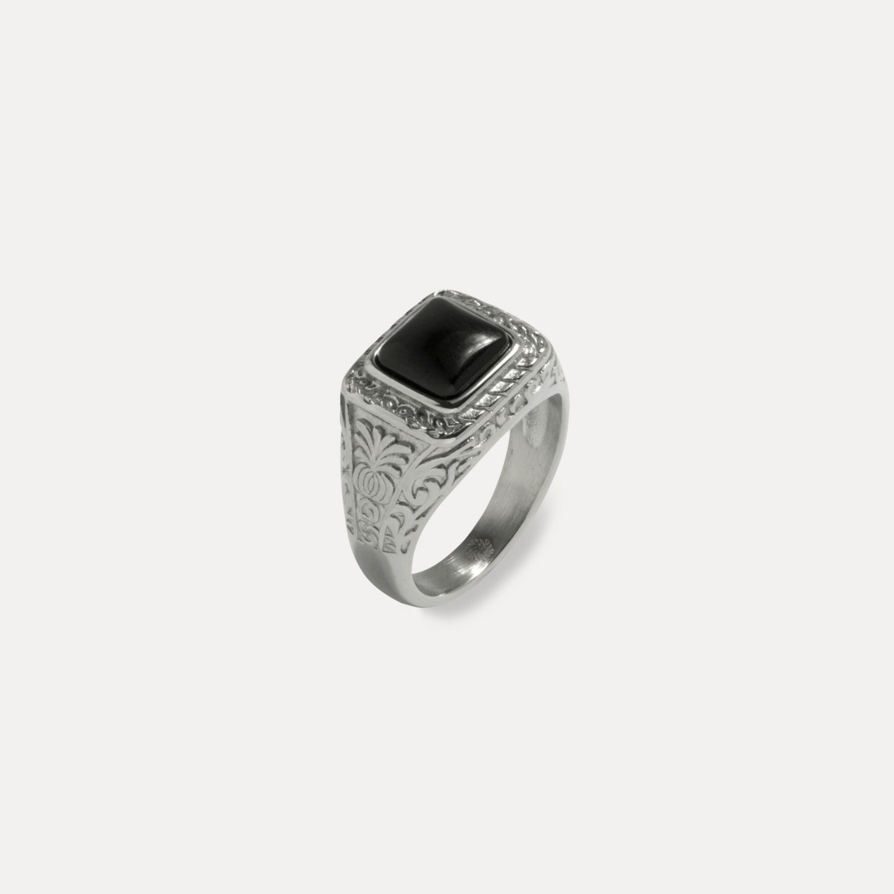 Ignis Black Ring - Silver