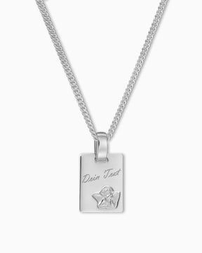 Engraving plates pendant necklace guardian angel-11