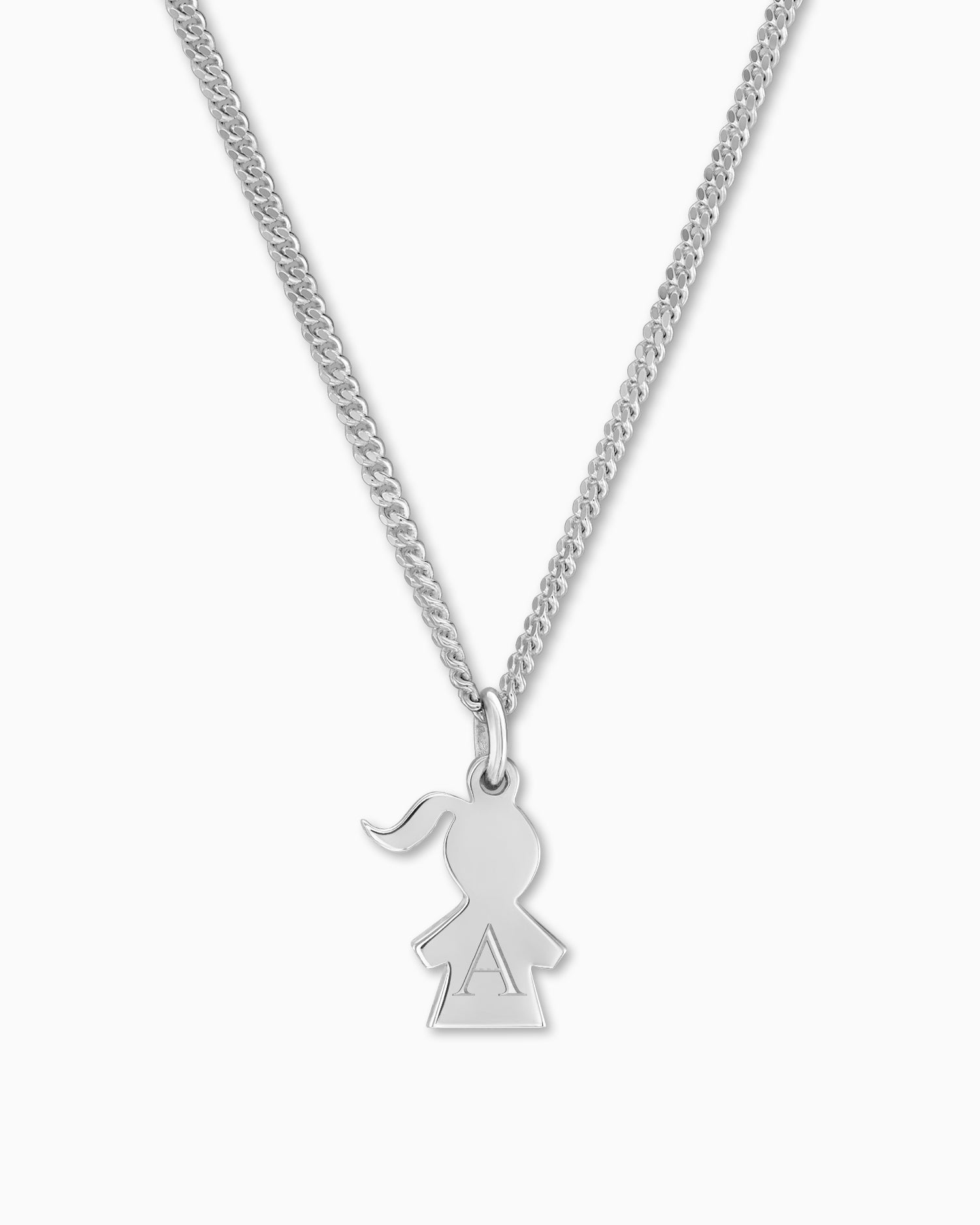 Girl's necklace pendant engraving plate-2