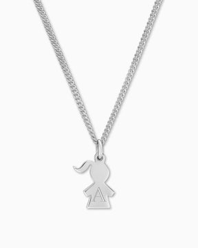 Girl's necklace pendant engraving plate