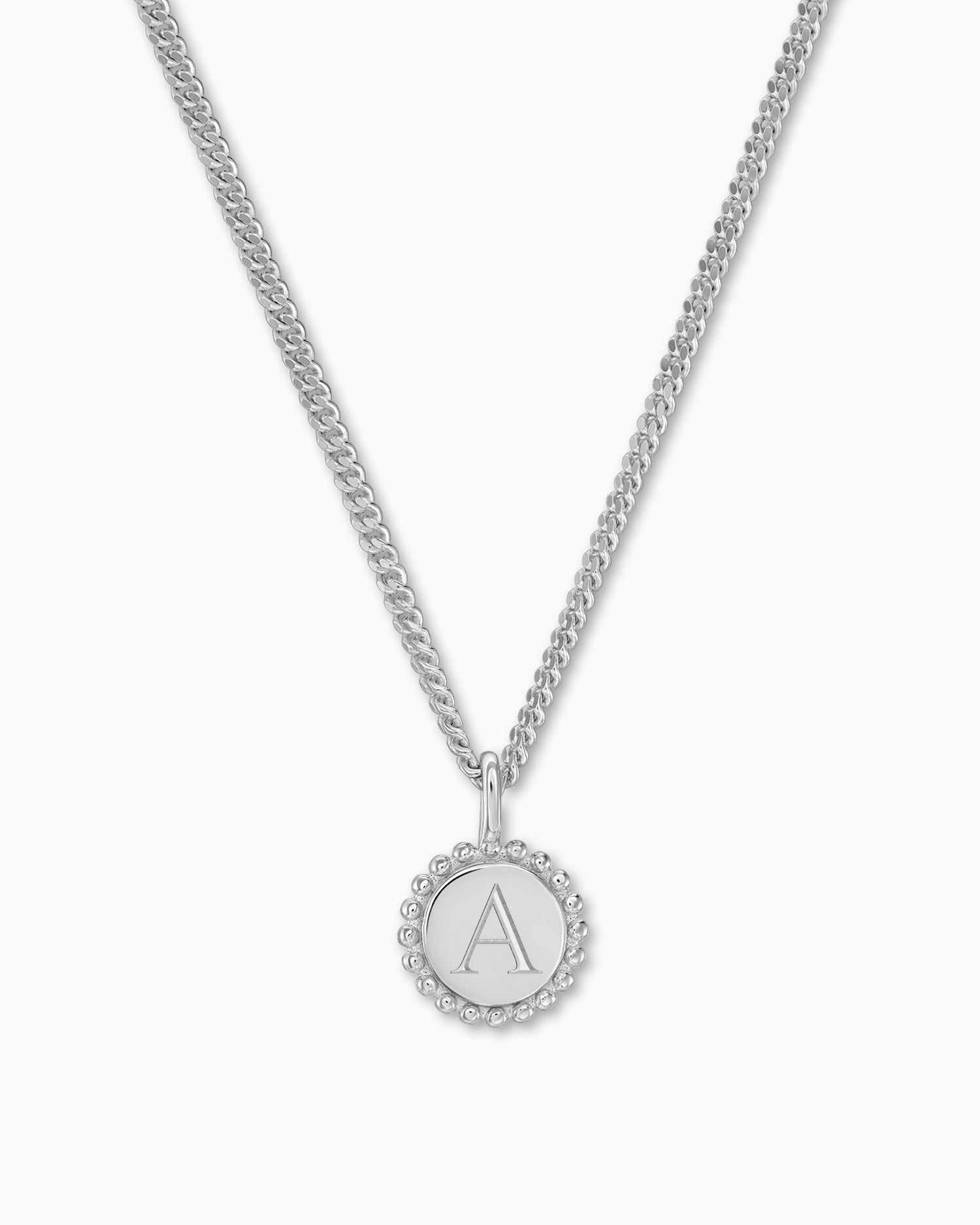 Engraving plates necklace pendant round 8mm-2