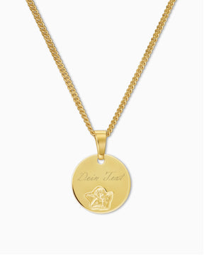 Engraving plates pendant necklace guardian angel 12mm-3