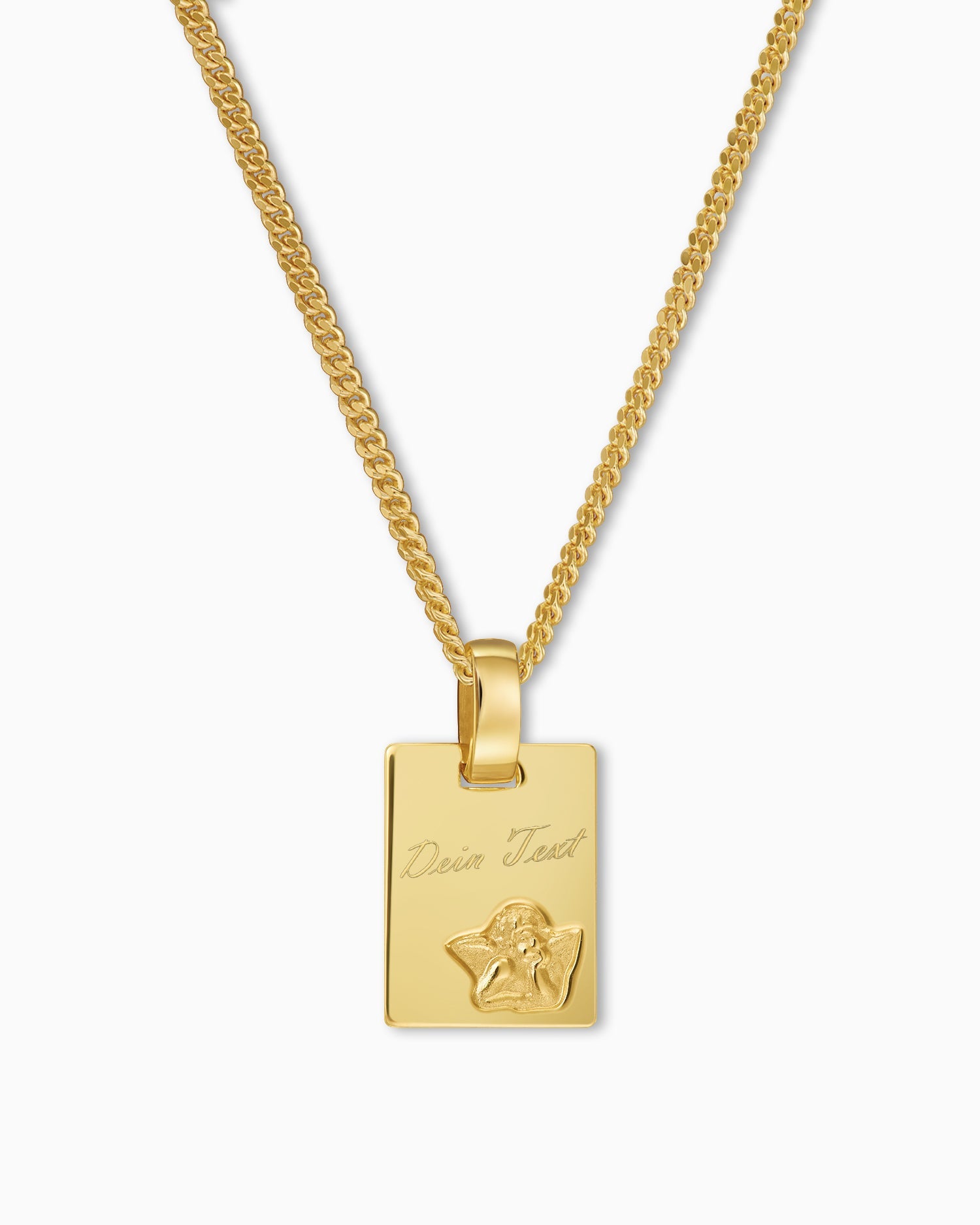 Engraving plates pendant necklace guardian angel-11