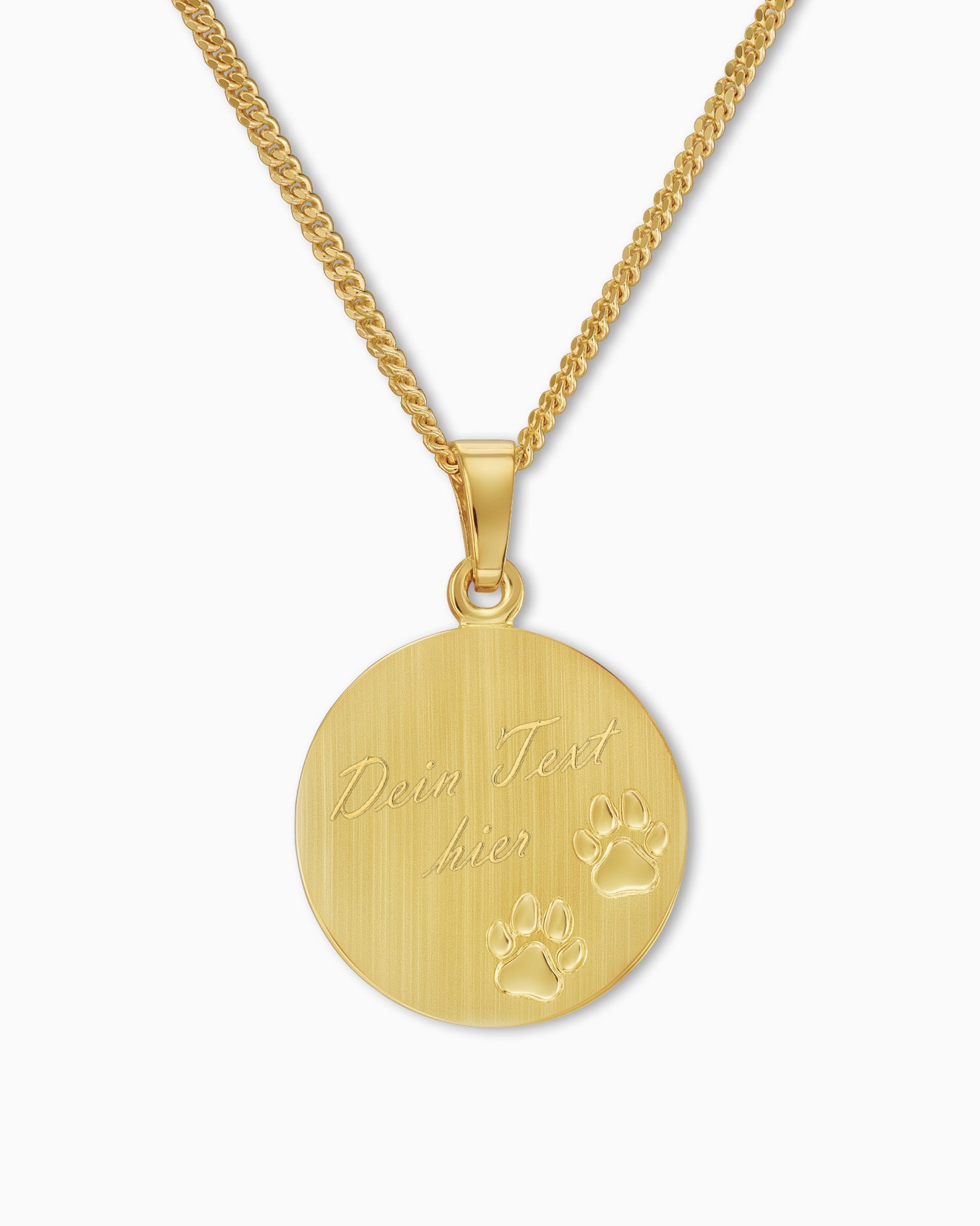 Engraving plates necklace pendant paw print 16mm-4