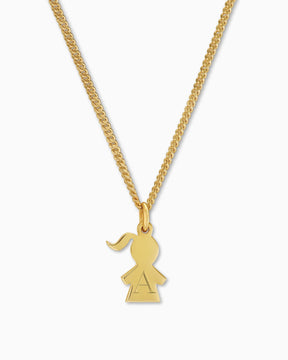 Girl's necklace pendant engraving plate