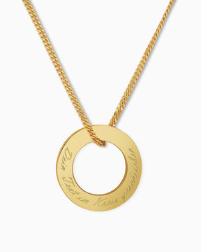 Ring Necklace Engraving plate Pendant