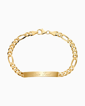 Engraving bracelet Engraving plate Figaro ID bracelet