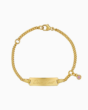 Engraving bracelet engraving plate zirconia pink