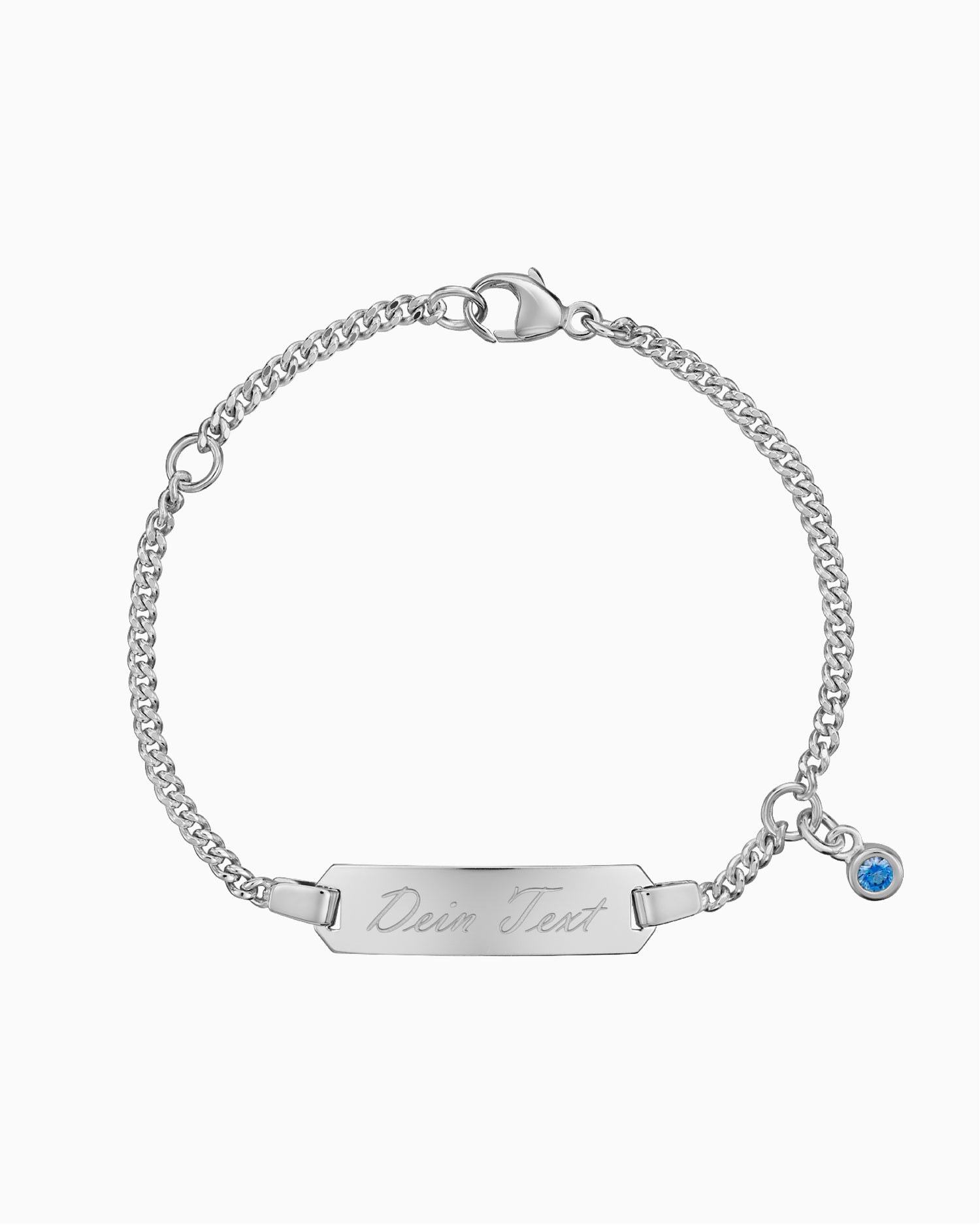 Engraving bracelet engraving plate zirconia blue-2