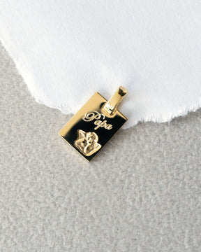 Engraving plates pendant necklace guardian angel