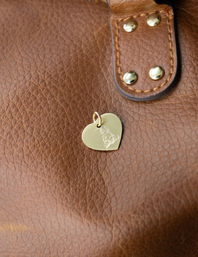 Heart necklace engraving plate pendant 13mm-8