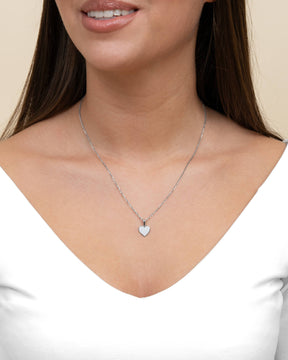 Heart necklace engraving plate pendant 10mm