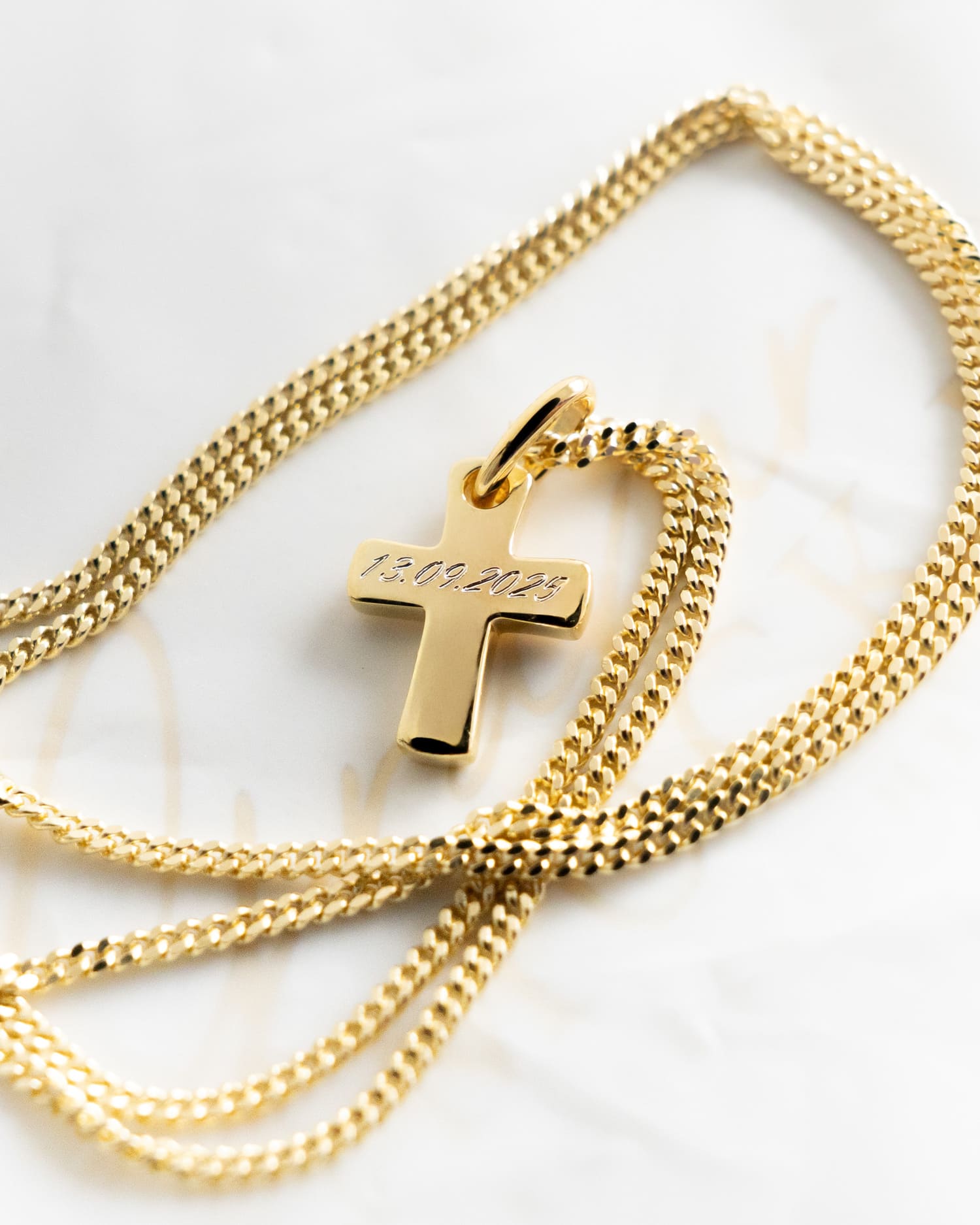 Cross necklace engraving plate pendant