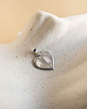 Heart necklace engraving plate pendant 10mm