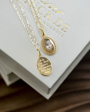 Engraving plates necklace pendant oval