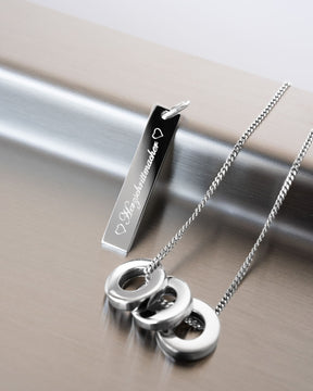 Ring Necklace Engraving plate Pendant