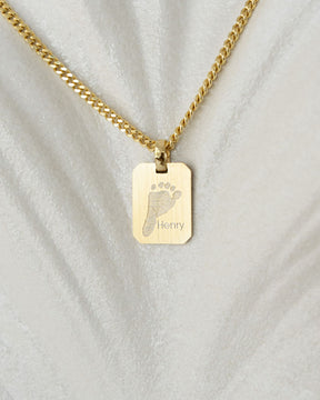 Engraving plates necklace pendant octagon