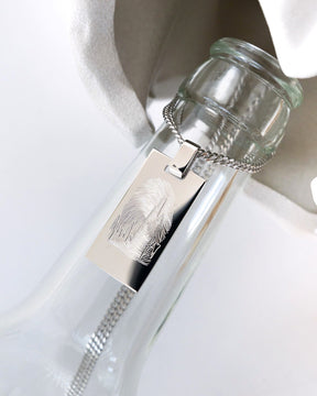 Engraving plates necklace pendant rectangle