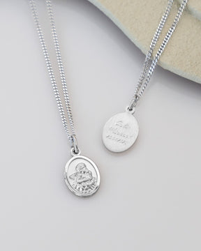 Engraving plates pendant necklace guardian angel-11
