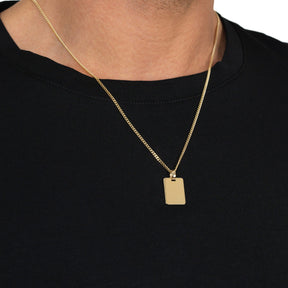 Engraving plates necklace pendant rectangle