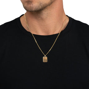 Engraving plates necklace pendant octagon