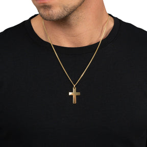 Cross necklace engraving plate pendant Polished