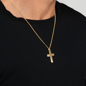 Cross necklace engraving plate pendant Polished