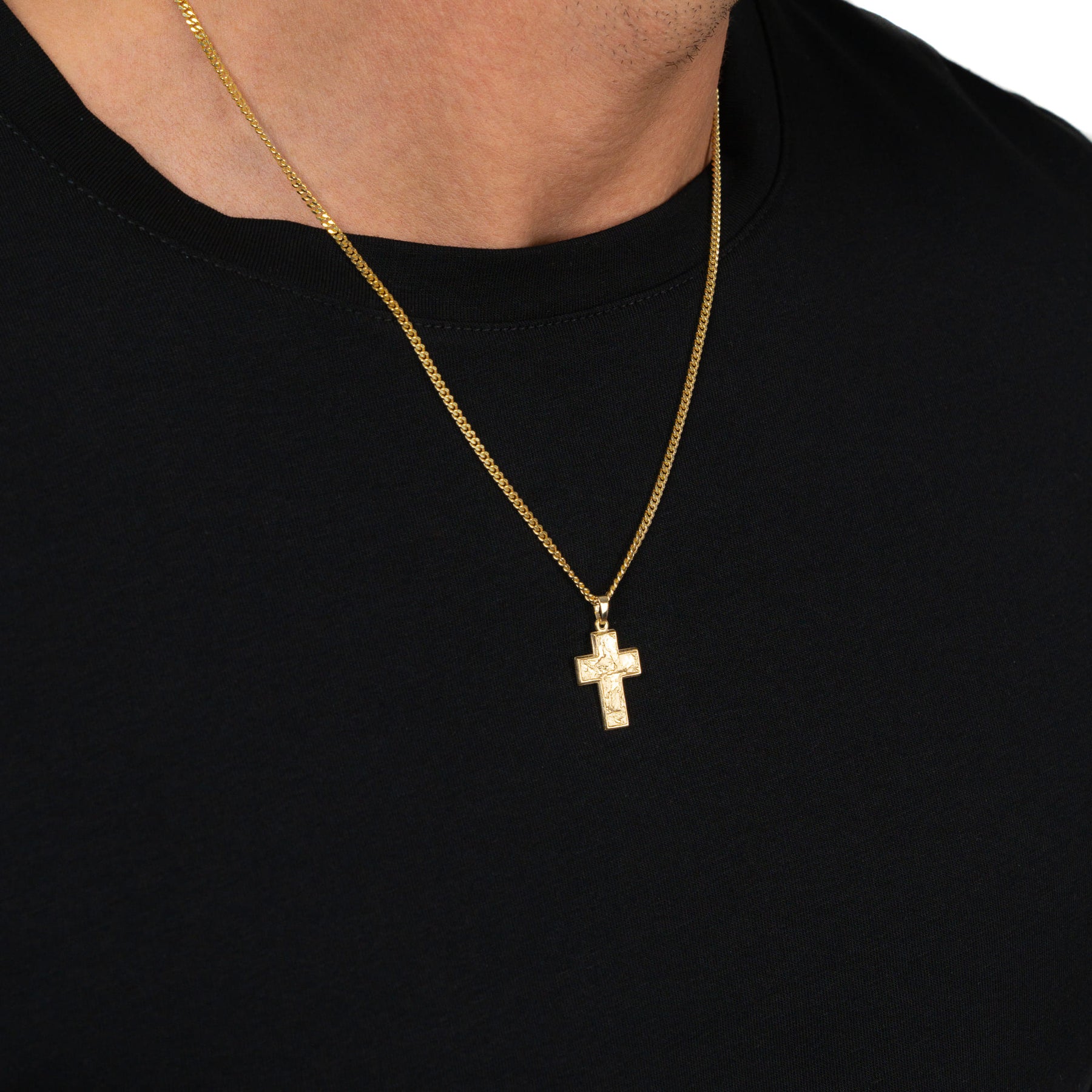 Cross necklace engraving plate pendant Sueno