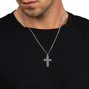 Cross necklace engraving plate pendant Polished