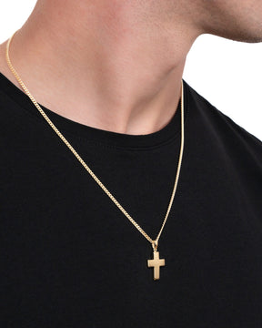 Cross necklace engraving plate pendant Polished