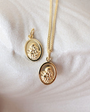 Engraving plates pendant necklace guardian angel-11