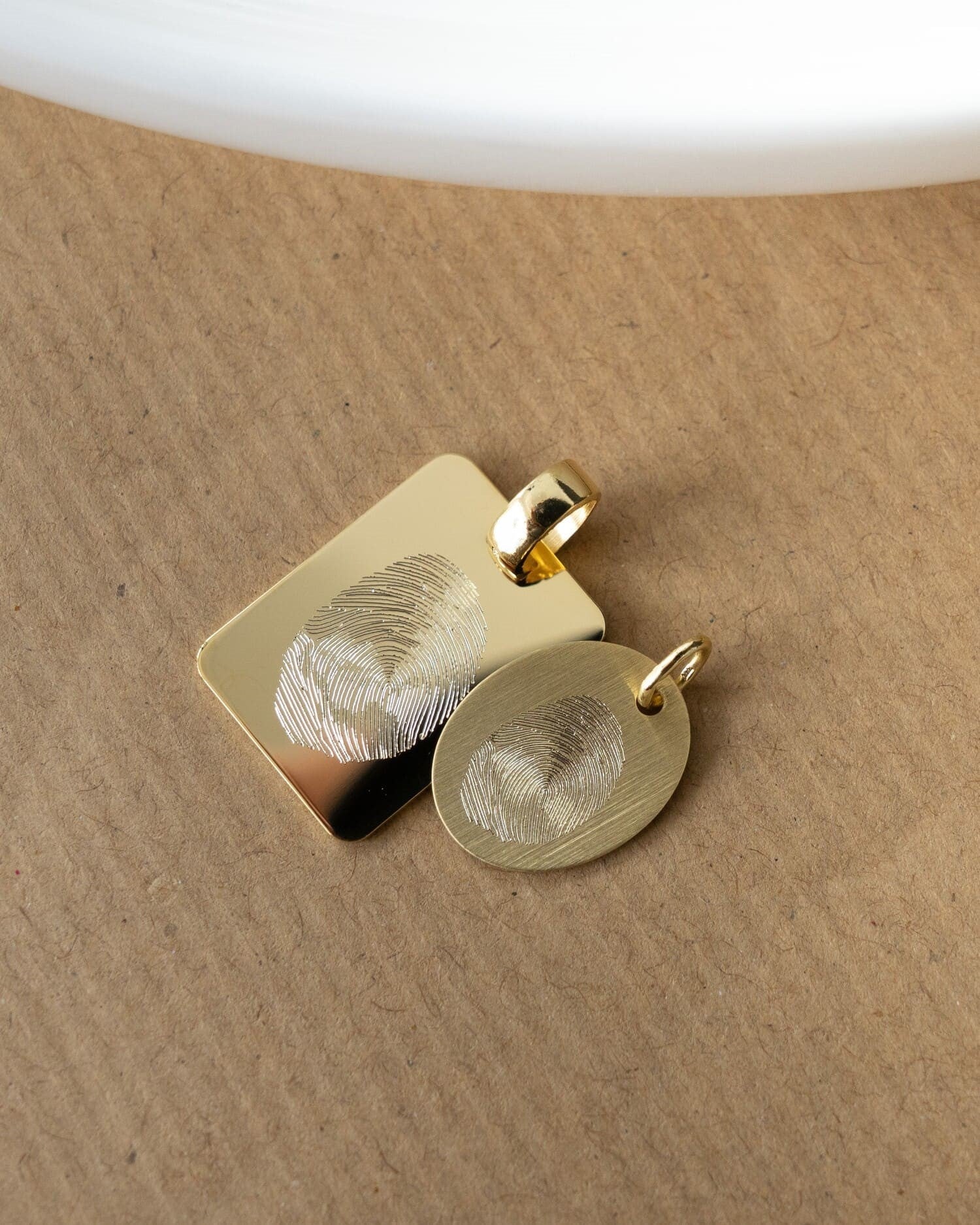 Engraving plates necklace pendant oval-12