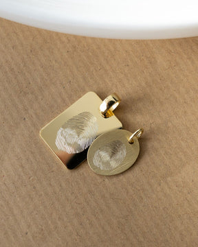 Engraving plates necklace pendant oval-12