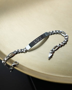 Engraving bracelet Engraving plate Figaro ID bracelet