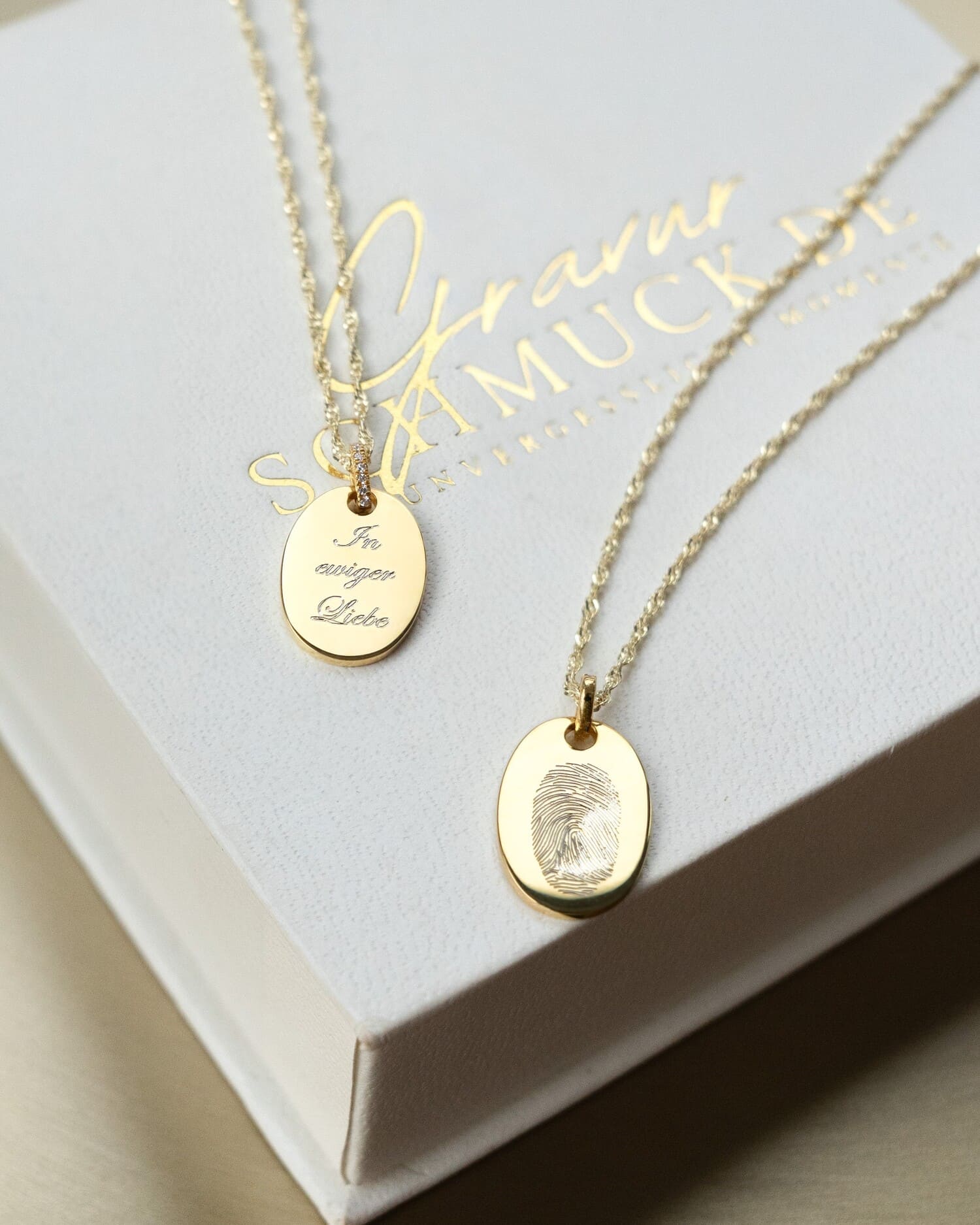 Engraving plates necklace pendant zirconia oval