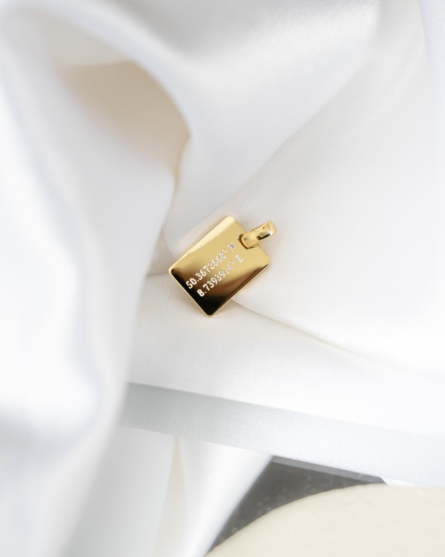 Engraving plates necklace pendant rectangle