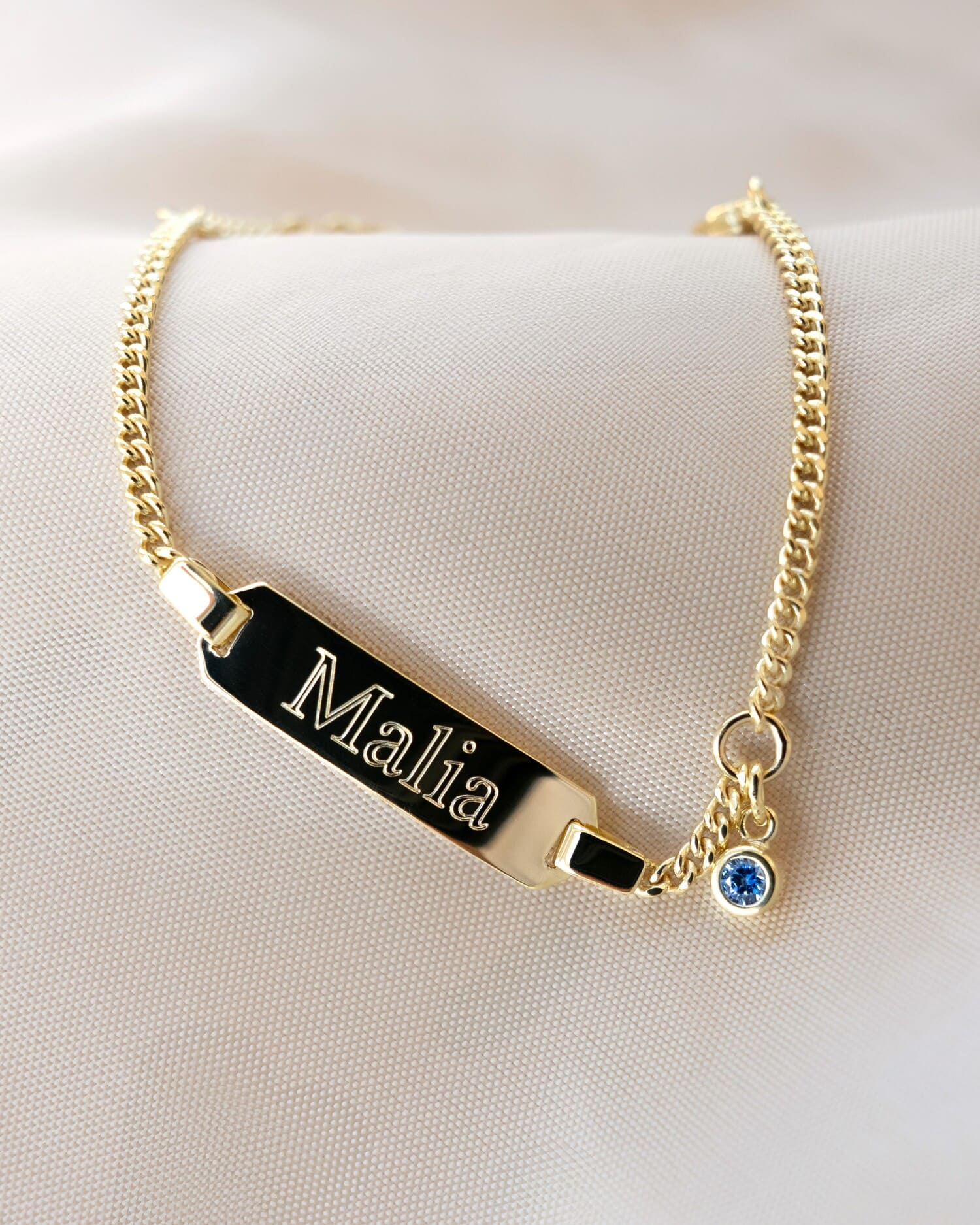 Engraving bracelet engraving plate zirconia blue